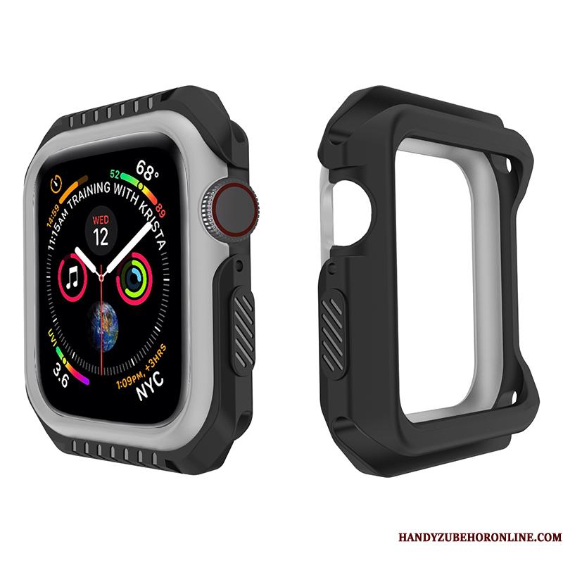 Apple Watch Series 1 Etui Cover Blød Anti-fald Gul Silikone Sort Beskyttelse