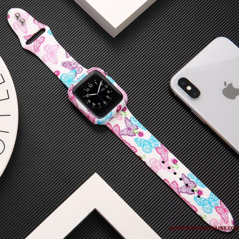 Apple Watch Series 2 Khaki Tryk Trendy Leopard Etui Silikone Beskyttelse