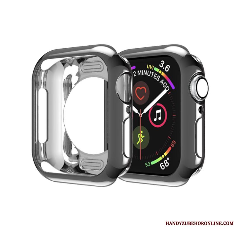 Apple Watch Series 3 Ramme Tasker Skærmbeskyttelse Silikone Guld Tynd Etui