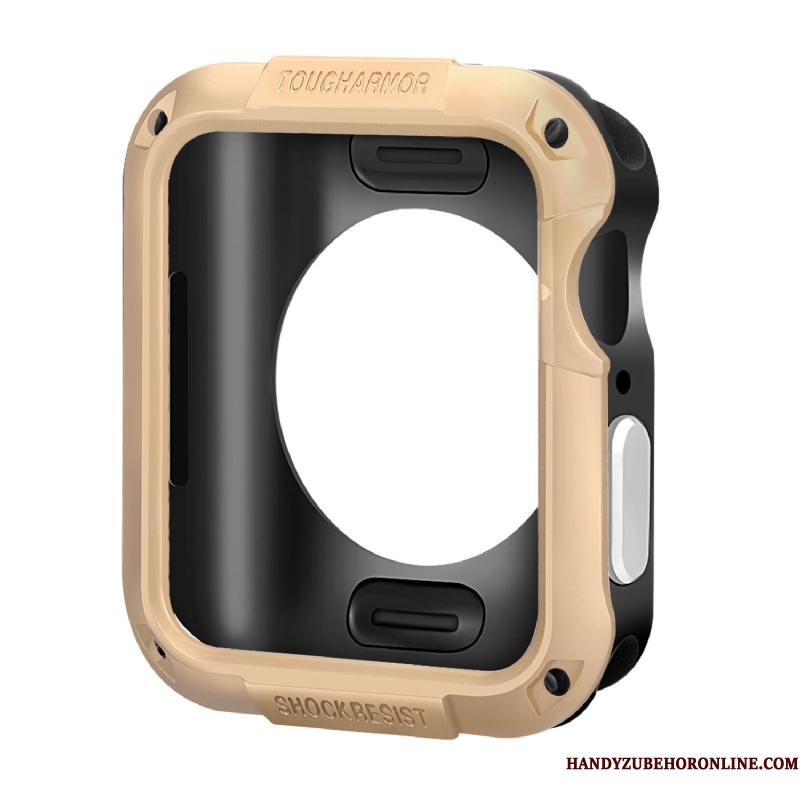 Apple Watch Series 3 Silikone Sort Beskyttelse Etui Cover Tilbehør Anti-fald