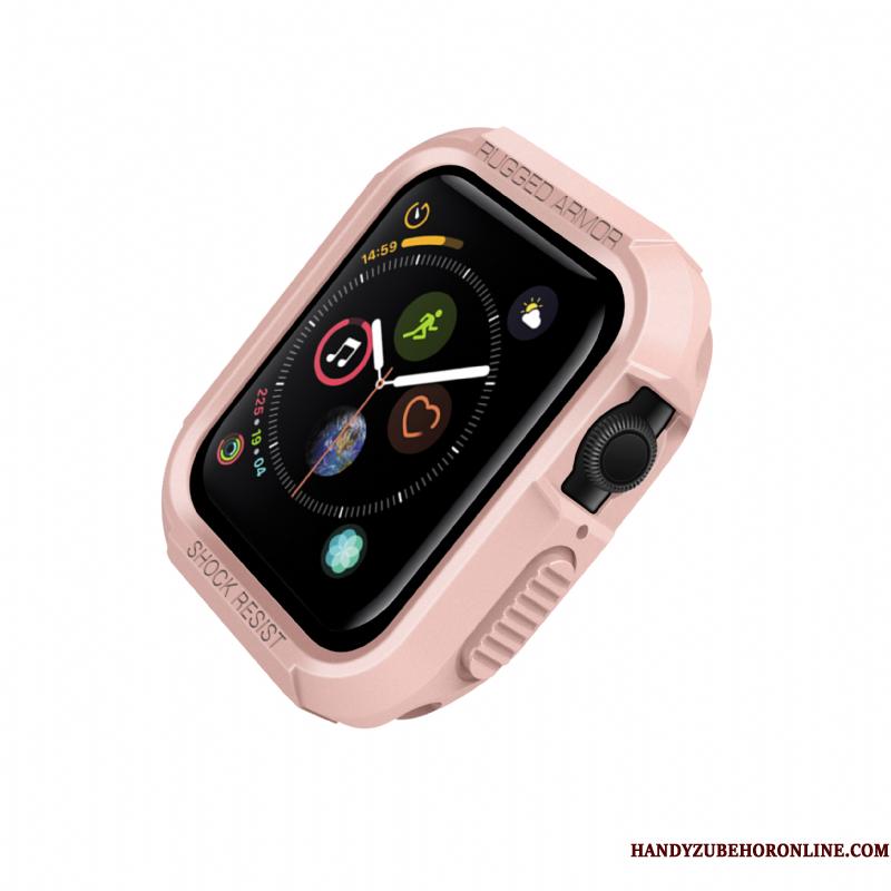 Apple Watch Series 4 Beskyttelse Hvid Silikone Anti-fald Cover Etui