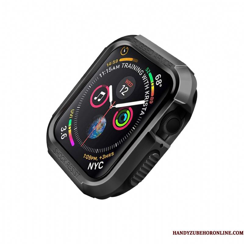 Apple Watch Series 4 Beskyttelse Hvid Silikone Anti-fald Cover Etui