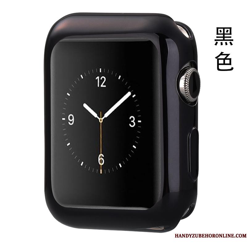 Apple Watch Series 4 Silikone Etui Belægning Beskyttelse Alt Inklusive Blød Sort