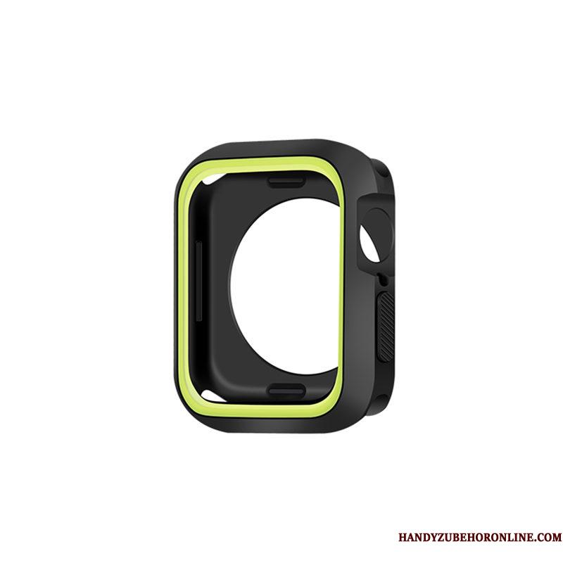 Apple Watch Series 5 Etui Anti-fald Silikone Sort Bicolored Kreativ Tilbehør Beskyttelse