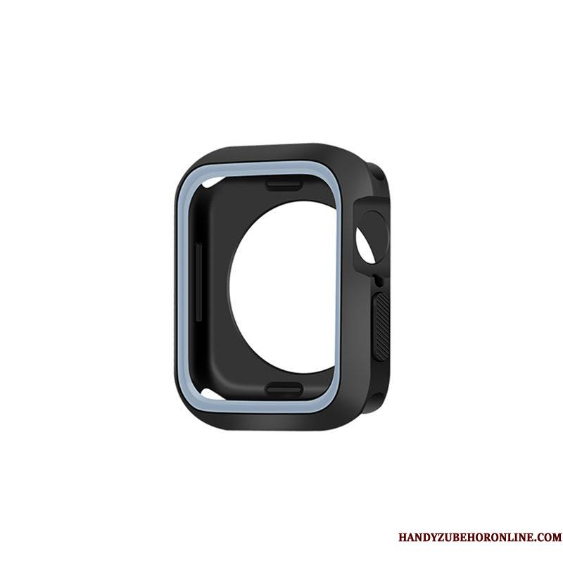 Apple Watch Series 5 Etui Anti-fald Silikone Sort Bicolored Kreativ Tilbehør Beskyttelse