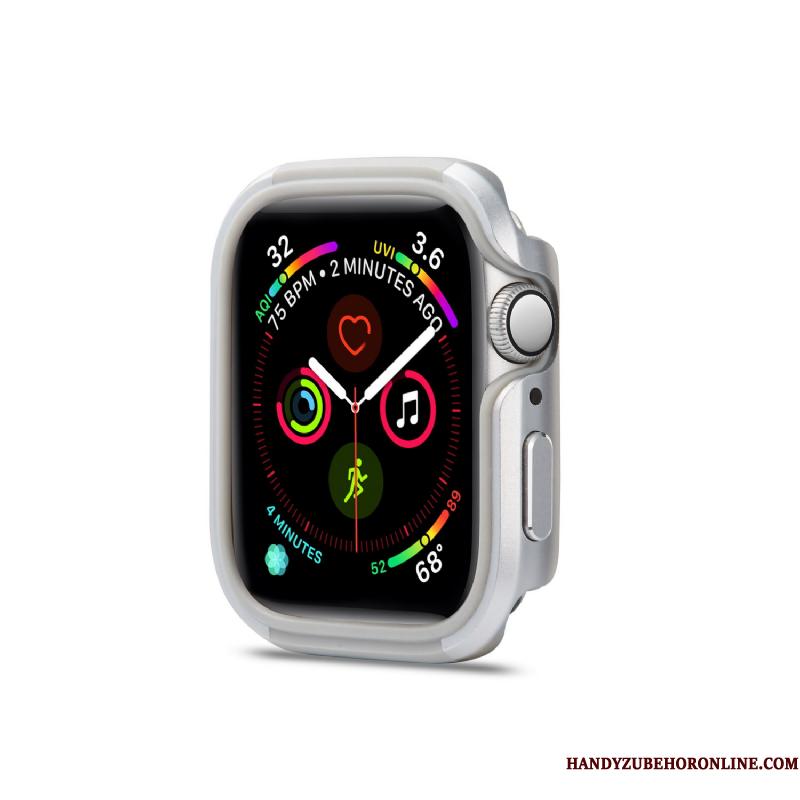 Apple Watch Series 5 Metal Ramme Pu Guld Etui Legering Cover