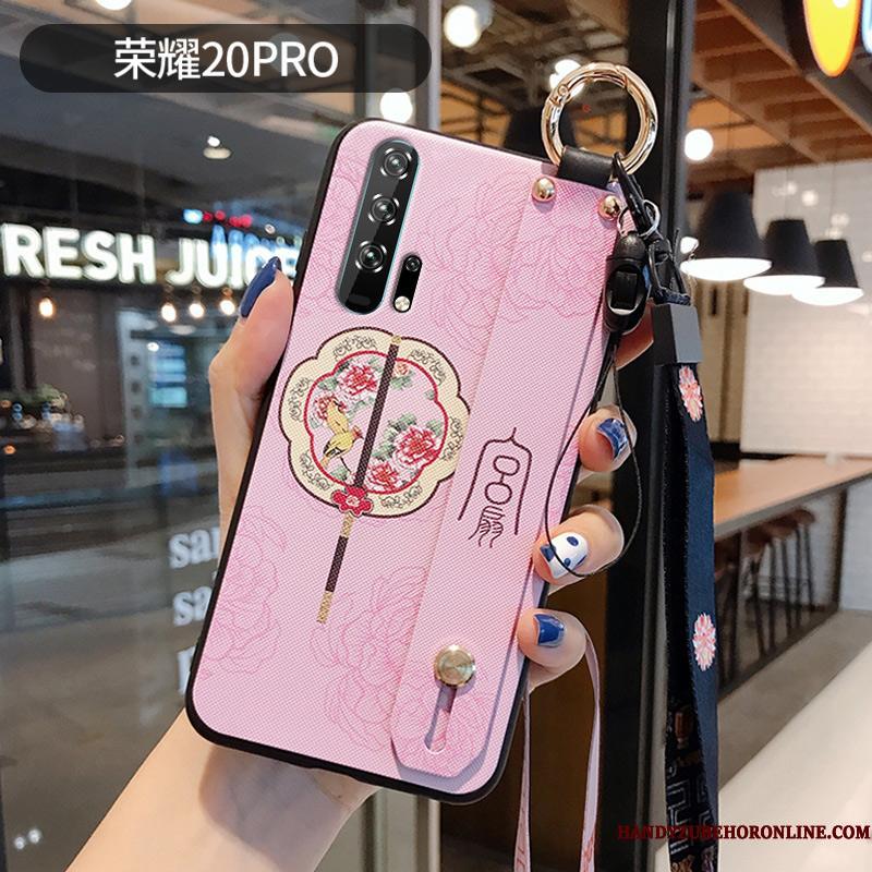 Honor 20 Pro Lilla Anti-fald Support Beskyttelse Telefon Etui Cover Kinesisk Stil
