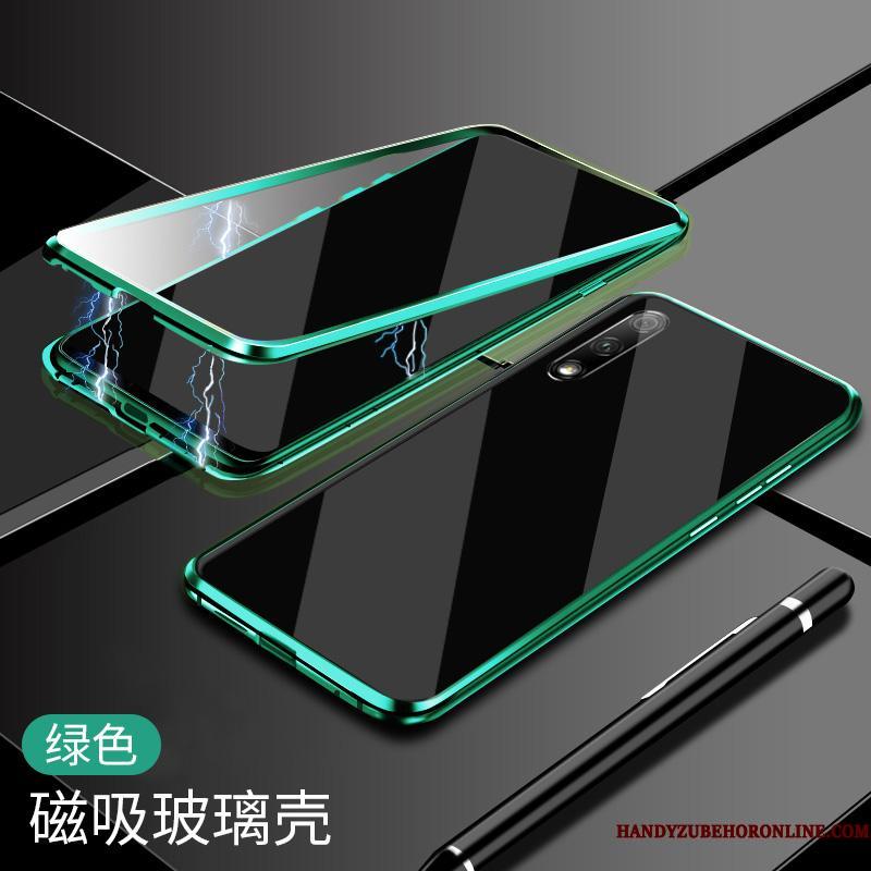 Honor 9x Anti-fald Telefon Etui Glas Grøn Magnetisk Alt Inklusive Beskyttelse