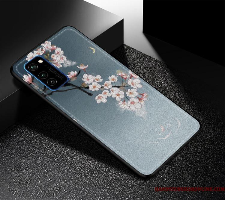 Honor View30 Pro Relief Kinesisk Stil Alt Inklusive Telefon Etui Beskyttelse Læder Cover