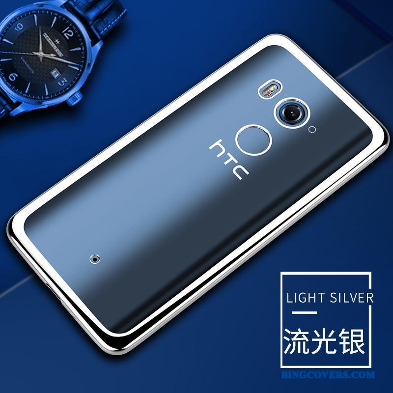 Htc U11+ Anti-fald Blød Cover Gennemsigtig Beskyttelse Telefon Etui Blå
