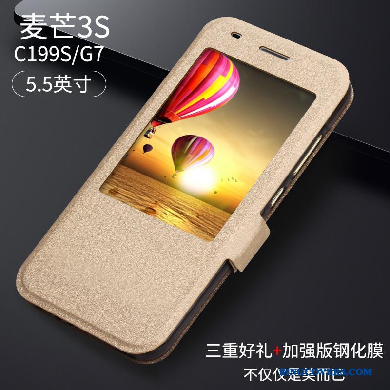 Huawei Ascend G7 Folio Telefon Etui Anti-fald Beskyttelse Blå Lædertaske Alt Inklusive