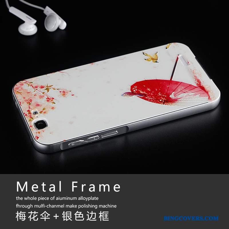 Huawei Ascend G7 Mobiltelefon Metal Ramme Cover Telefon Etui Blå