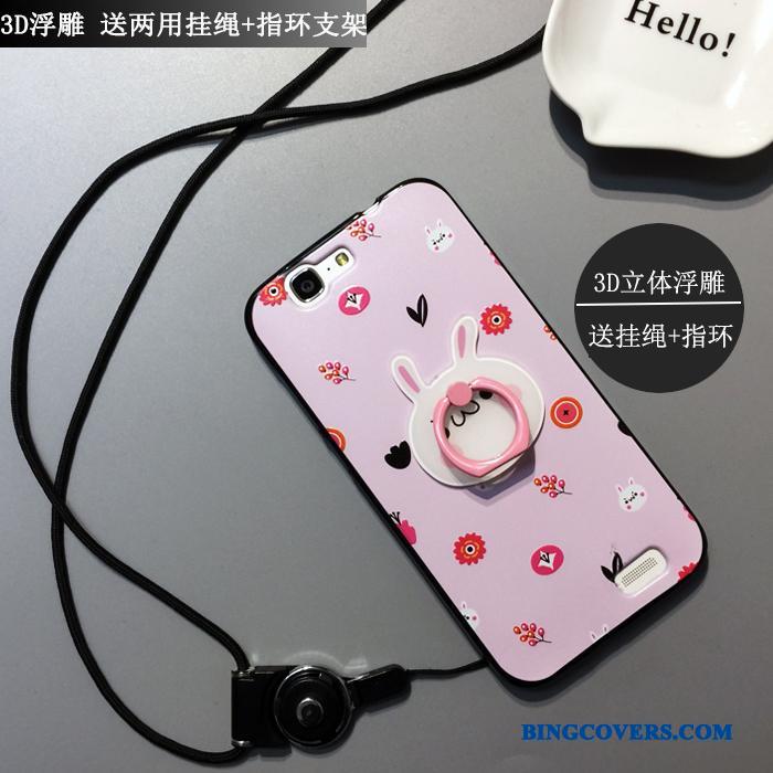 Huawei Ascend G7 Telefon Etui Smuk Lyseblå Silikone Cover Trend Blød