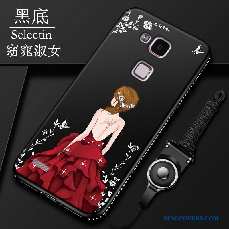 Huawei Ascend Mate 7 Etui Beskyttelse Cover Alt Inklusive Blød Telefon Sort