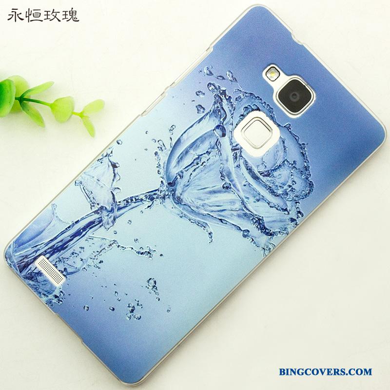 Huawei Ascend Mate 7 Trend Kreativ Beskyttelse Cover Anti-fald Blå Telefon Etui