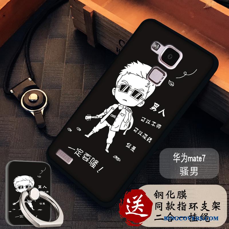 Huawei Ascend Mate 7 Trend Mobiltelefon Telefon Etui Anti-fald Silikone Lilla Cover