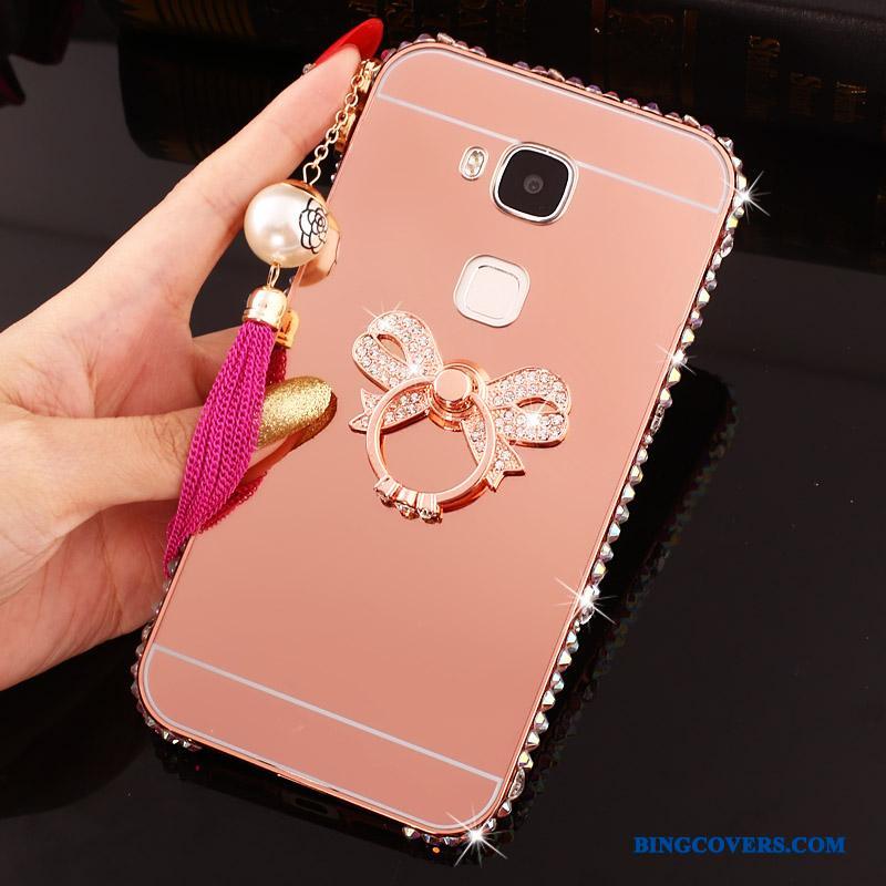 Huawei G7 Plus Anti-fald Beskyttelse Cover Ring Af Personlighed Metal Telefon Etui