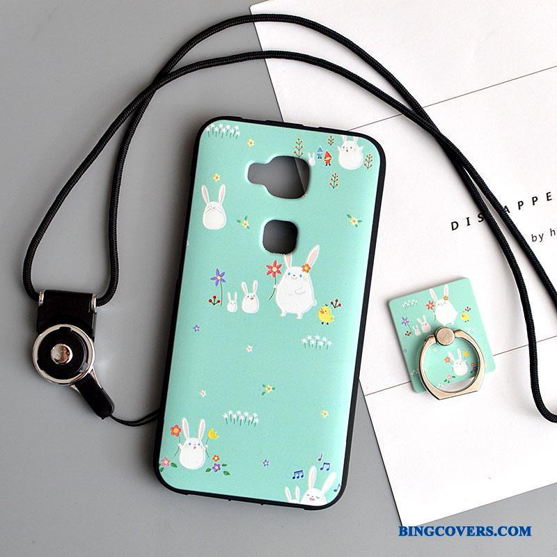 Huawei G7 Plus Anti-fald Cartoon Hængende Ornamenter Support Smuk Lyseblå Etui