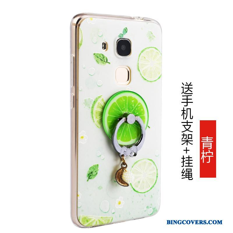 Huawei G7 Plus Beskyttelse Telefon Etui Grøn Alt Inklusive Anti-fald Gul Frugt