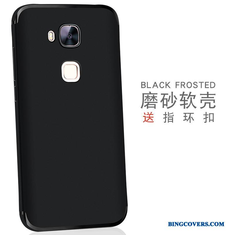 Huawei G7 Plus Blød Beskyttelse Silikone Sort Cover Bagdæksel Telefon Etui