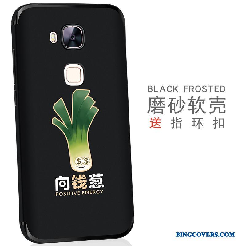Huawei G7 Plus Blød Beskyttelse Silikone Sort Cover Bagdæksel Telefon Etui