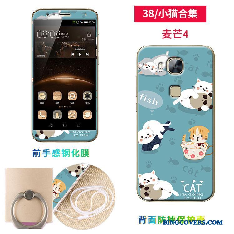 Huawei G7 Plus Blød Farve Silikone Skærmbeskyttelse Hærdning Telefon Etui