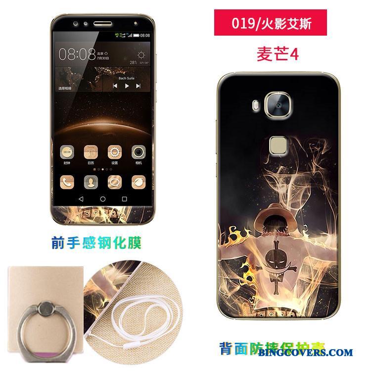 Huawei G7 Plus Blød Farve Silikone Skærmbeskyttelse Hærdning Telefon Etui