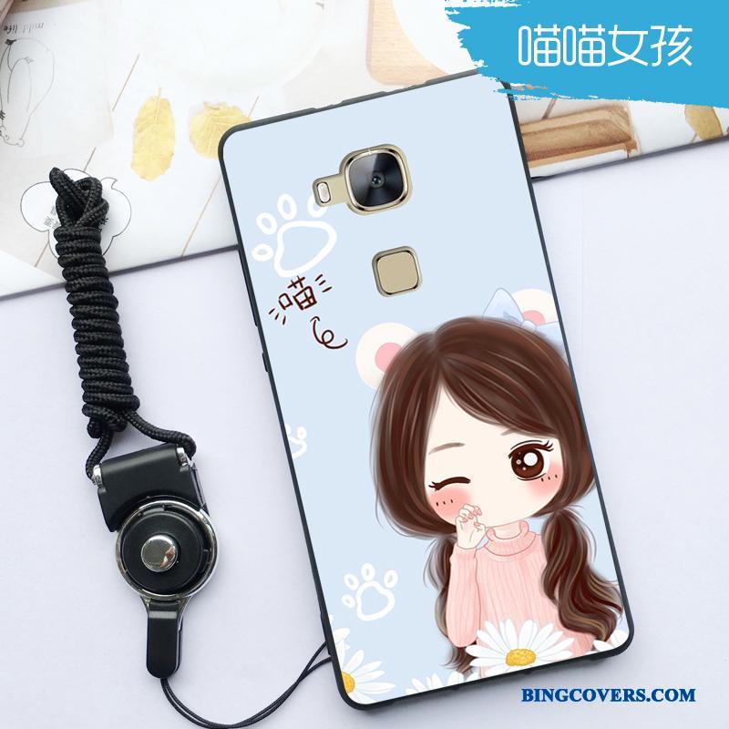 Huawei G7 Plus Blød Silikone Anti-fald Lyseblå Etui Beskyttelse Telefon