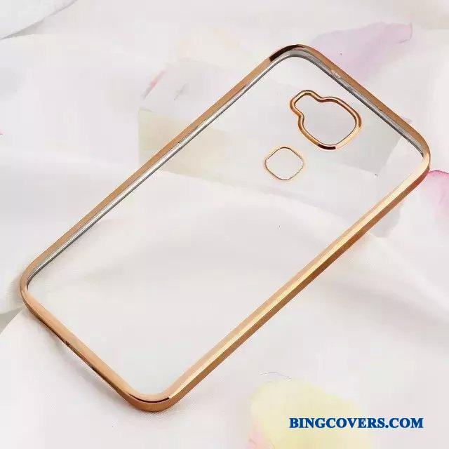Huawei G7 Plus Blød Silikone Lyserød Gennemsigtig Etui Beskyttelse Telefon