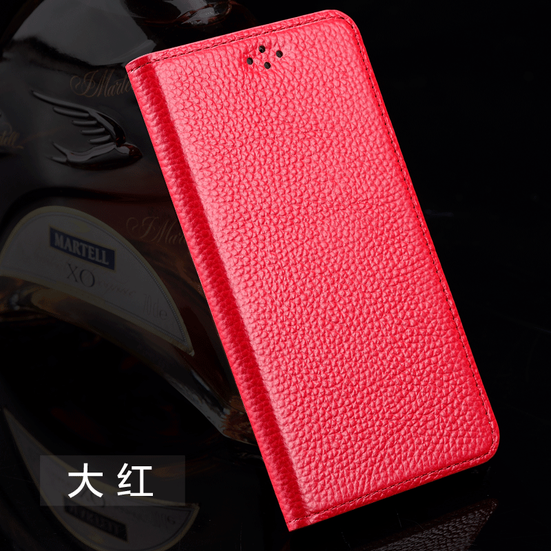 Huawei G7 Plus Clamshell Anti-fald Lædertaske Simple Telefon Etui Ægte Læder Cover