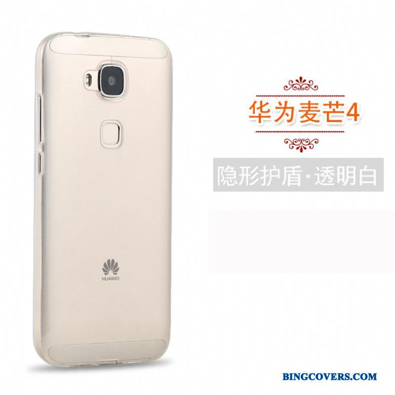 Huawei G7 Plus Cover Beskyttelse Lyserød Gennemsigtig Tynd Telefon Etui Blød