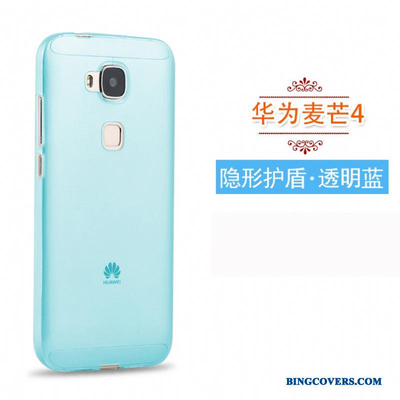 Huawei G7 Plus Cover Beskyttelse Lyserød Gennemsigtig Tynd Telefon Etui Blød