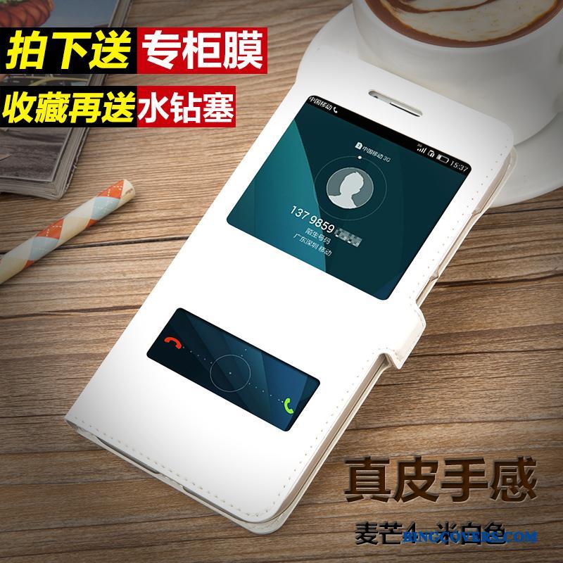 Huawei G7 Plus Cover Beskyttelse Lædertaske Sort Telefon Etui Folio