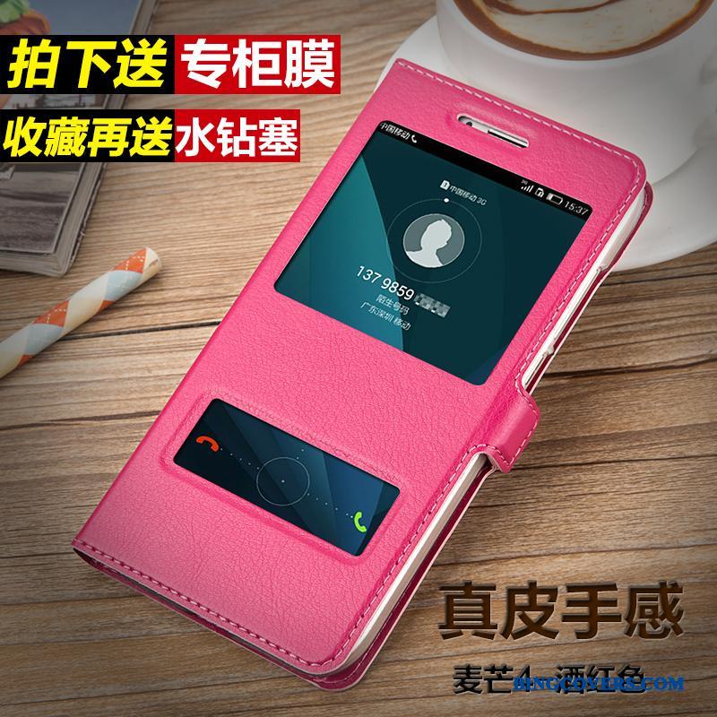 Huawei G7 Plus Cover Beskyttelse Lædertaske Sort Telefon Etui Folio