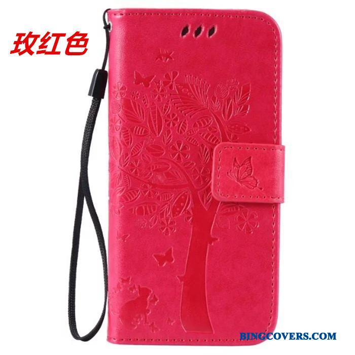 Huawei G7 Plus Etui Anti-fald Tegnebog Beskyttelse Hængende Ornamenter Brun Kort Clamshell