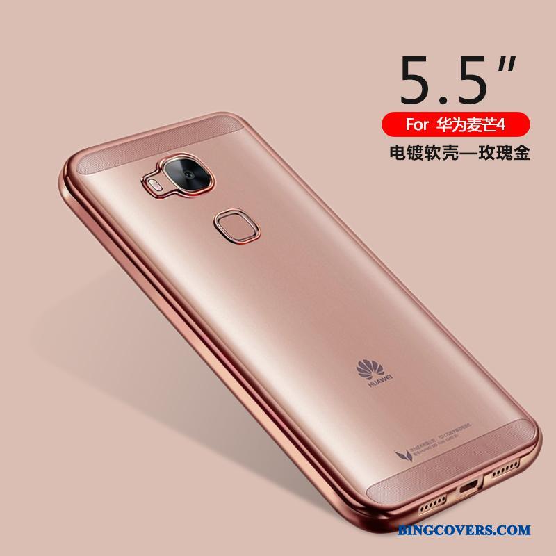 Huawei G7 Plus Gennemsigtig Alt Inklusive Telefon Etui Beskyttelse Silikone Cover Lyserød