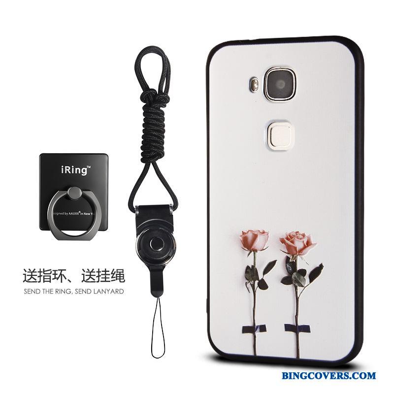 Huawei G7 Plus Kreativ Telefon Etui Grå Cover Silikone Anti-fald Relief