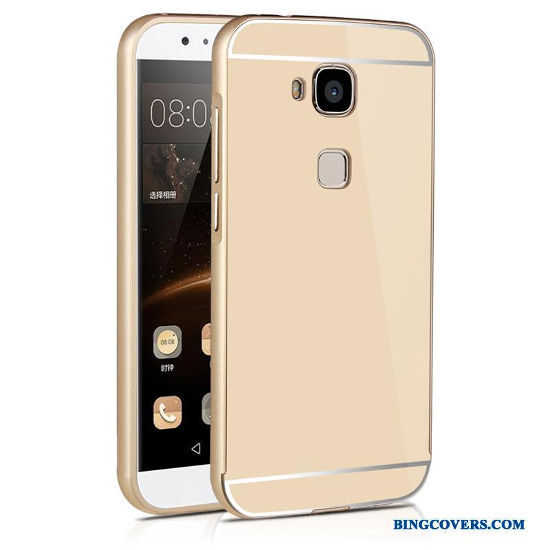 Huawei G7 Plus Ramme Cover Bagdæksel Tynd Etui Mobiltelefon Sort