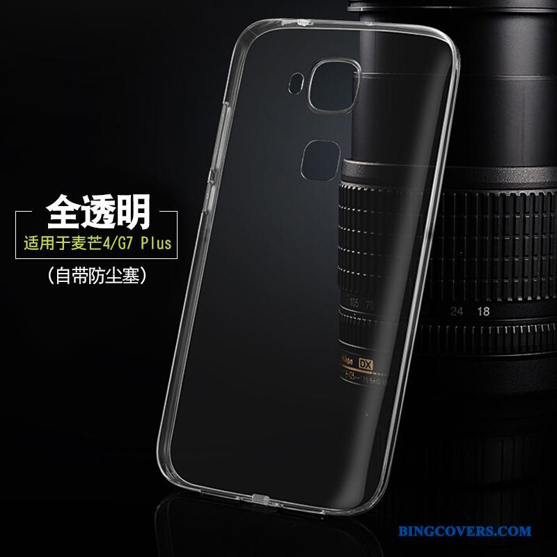Huawei G7 Plus Telefon Etui Mobiltelefon Silikone Gennemsigtig Blød Ny Lyserød