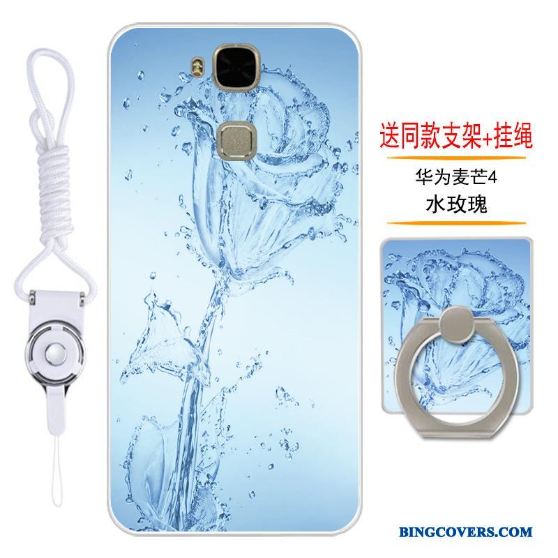 Huawei G7 Plus Trend Anti-fald Silikone Blød Etui Cover Lilla
