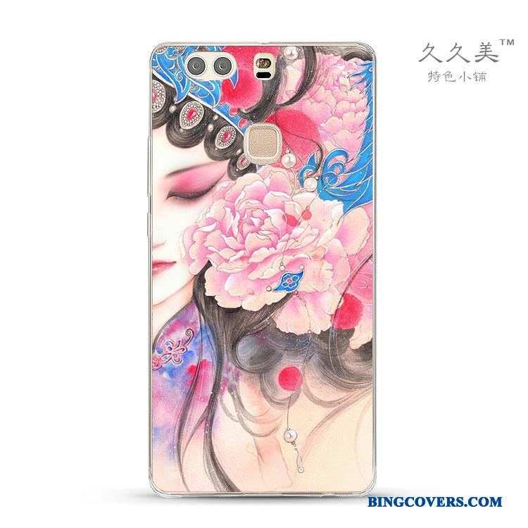 Huawei G9 Lite Kinesisk Stil Telefon Etui Beskyttelse Silikone Anti-fald Cover Ungdom