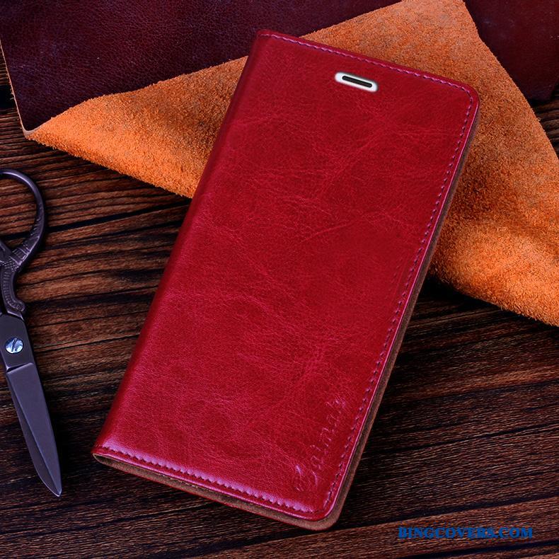 Huawei G9 Lite Mobiltelefon Beskyttelse Lædertaske Rød Cover Ungdom Telefon Etui