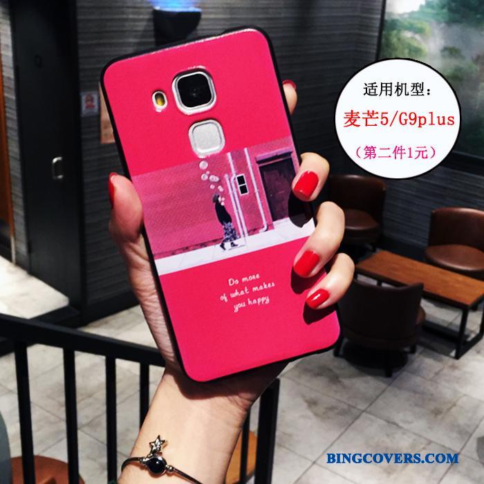 Huawei G9 Plus Af Personlighed Kreativ Sort Blød Silikone Telefon Etui Cover