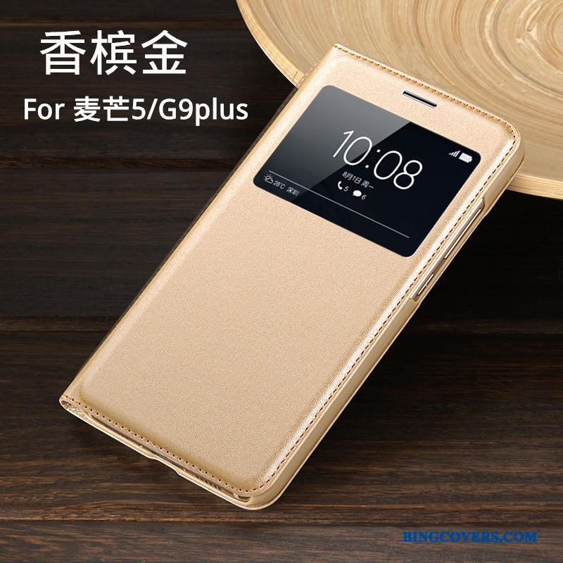 Huawei G9 Plus Alt Inklusive Lædertaske Cover Folio Beskyttelse Rosa Guld Telefon Etui