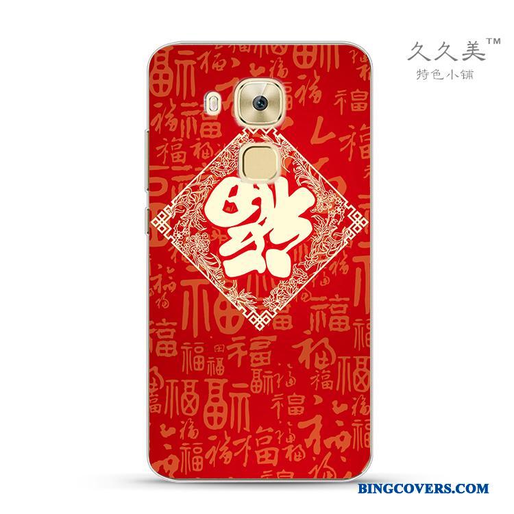Huawei G9 Plus Alt Inklusive Silikone Beskyttelse Telefon Etui Cover Rød