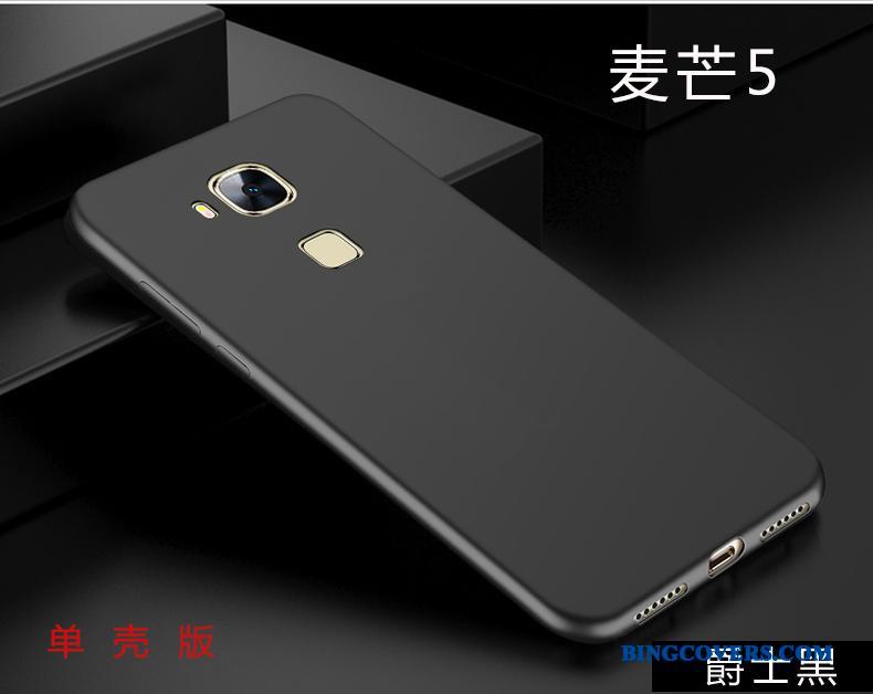 Huawei G9 Plus Alt Inklusive Sort Anti-fald Blød Nubuck Telefon Etui Silikone