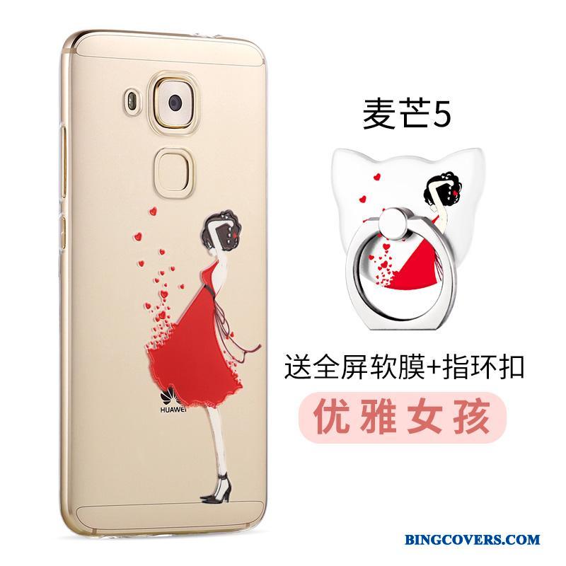 Huawei G9 Plus Beskyttelse Anti-fald Etui Blød Lyserød Silikone Telefon