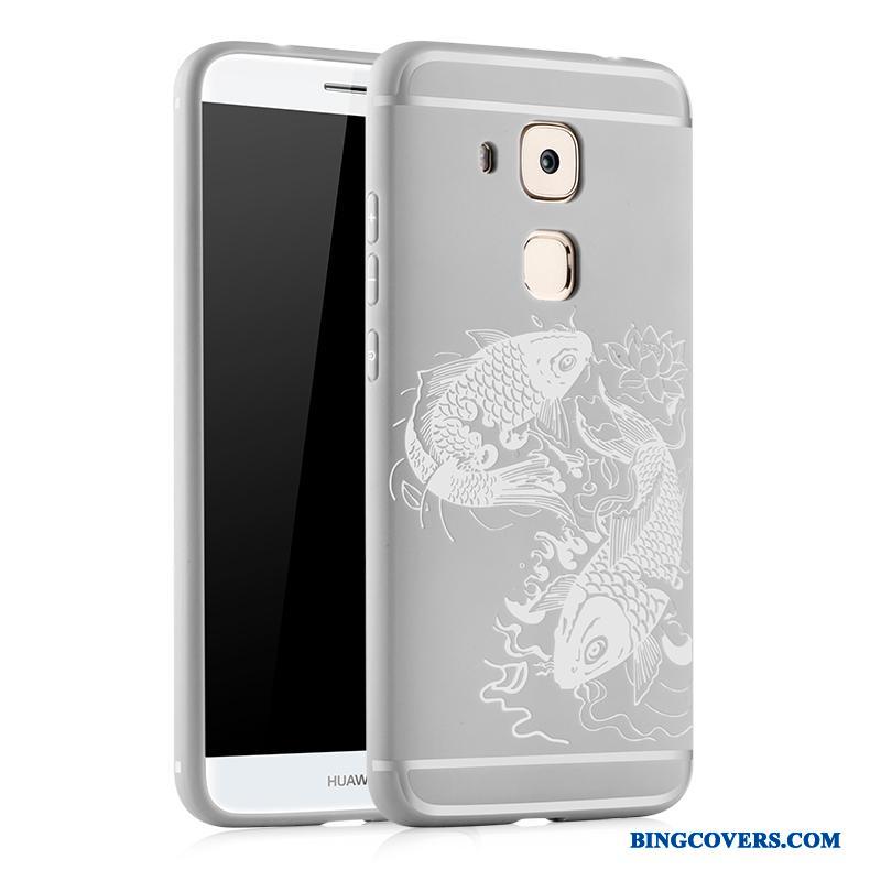 Huawei G9 Plus Beskyttelse Anti-fald Silikone Etui Cover Blå Tynd