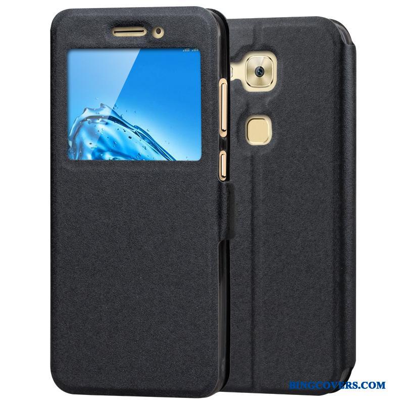 Huawei G9 Plus Cover Anti-fald Lædertaske Beskyttelse Telefon Etui Folio Guld