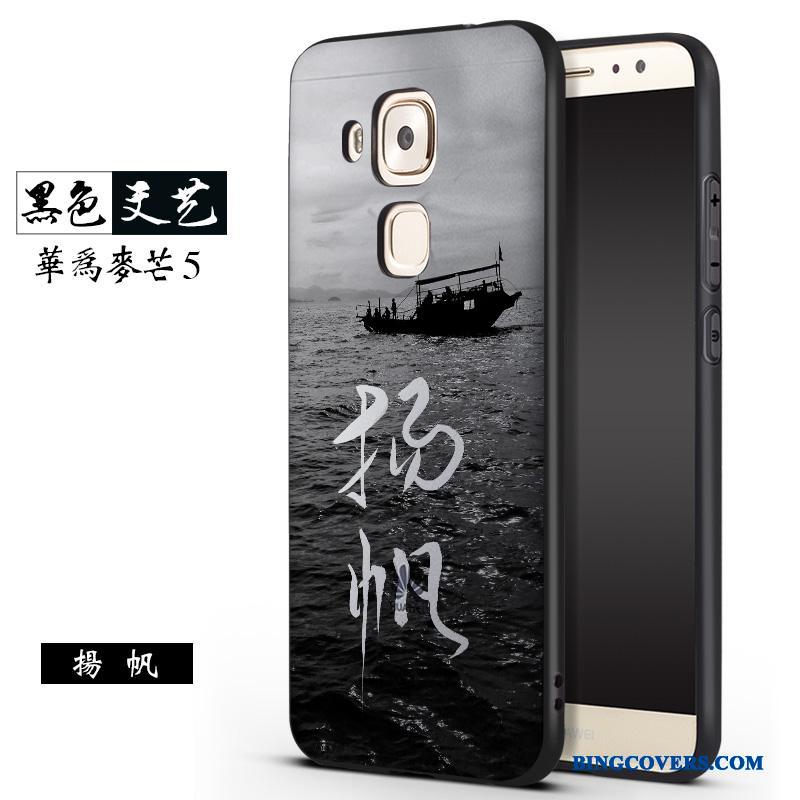 Huawei G9 Plus Cover Telefon Etui Anti-fald Blå Silikone Kreativ Blød